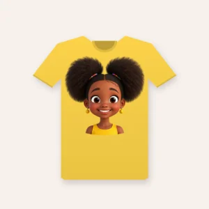 Sample product mockup: Zara Sunshine Tee Sunshine Yellow